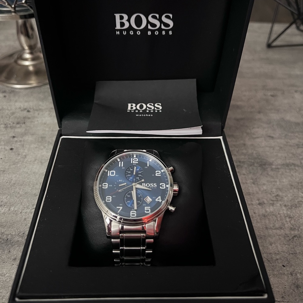 Authentic Hugo Boss Aeroliner Chronograph Blue Dial Men’s Watch